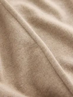 Mocha Brown Soft Brushed Finish Slouch Neck Longsleeve Sweatshirt