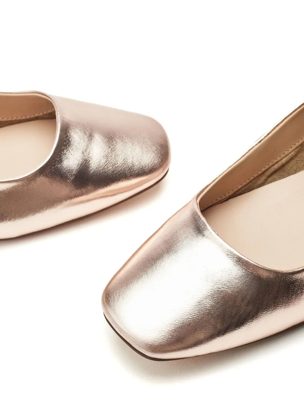 Moda in Pelle Gold Larina Classic Maryjane Ballet Flats