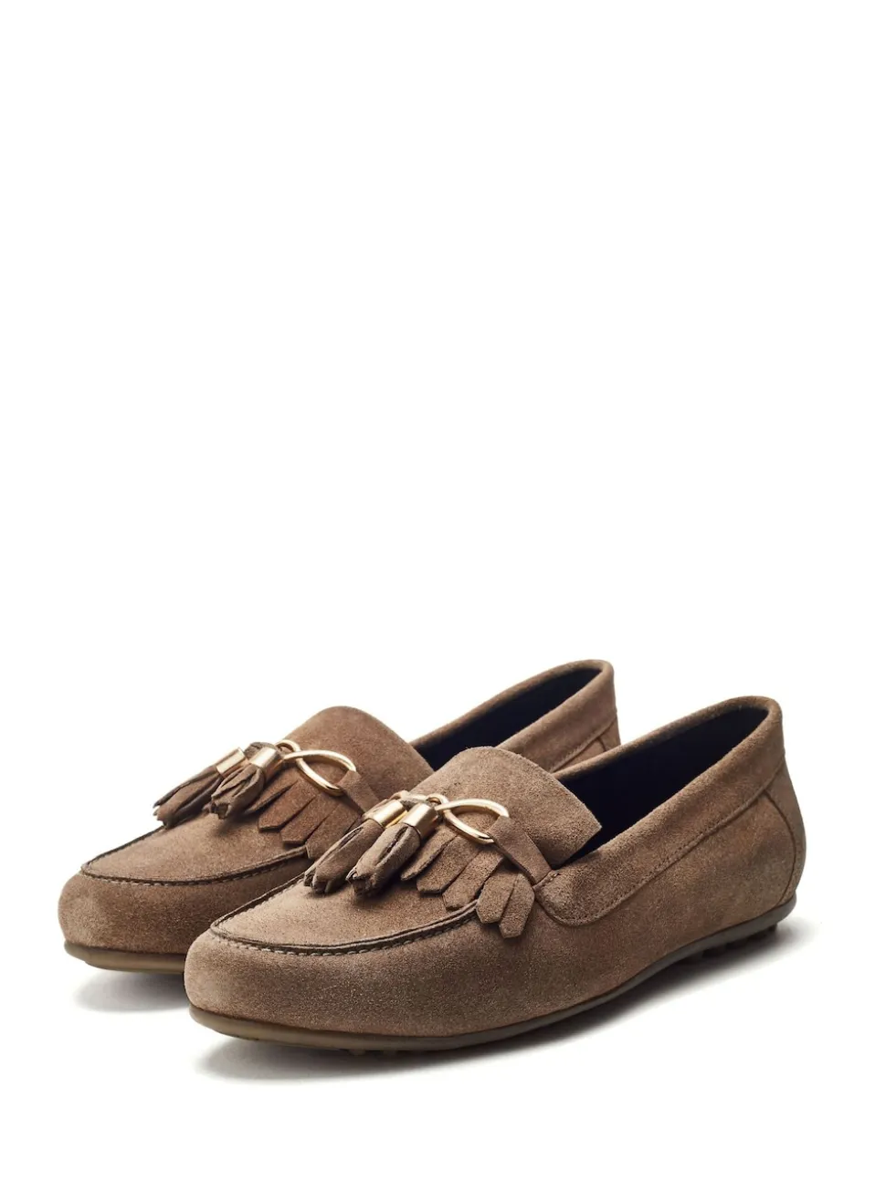 Moda in Pelle Natural Essana Chain And Tassel Detail Moccasins