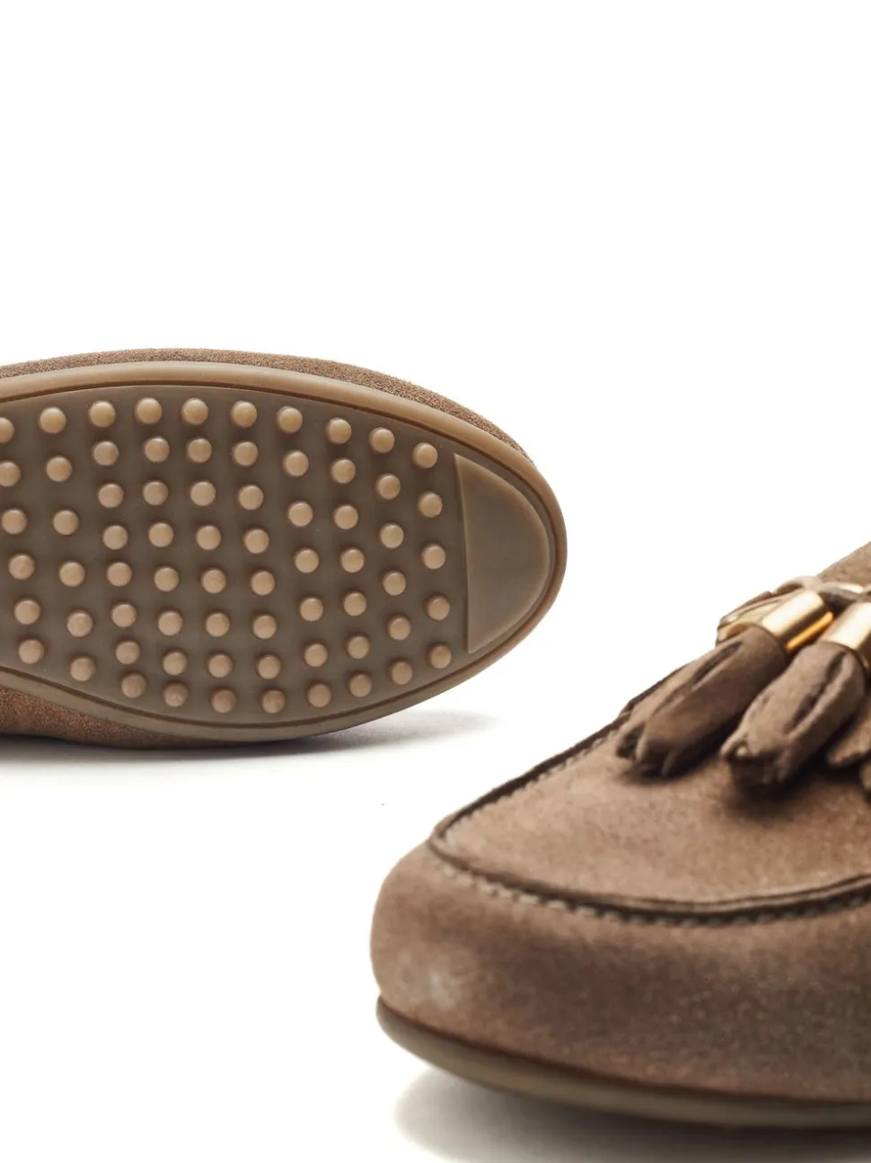 Moda in Pelle Natural Essana Chain And Tassel Detail Moccasins