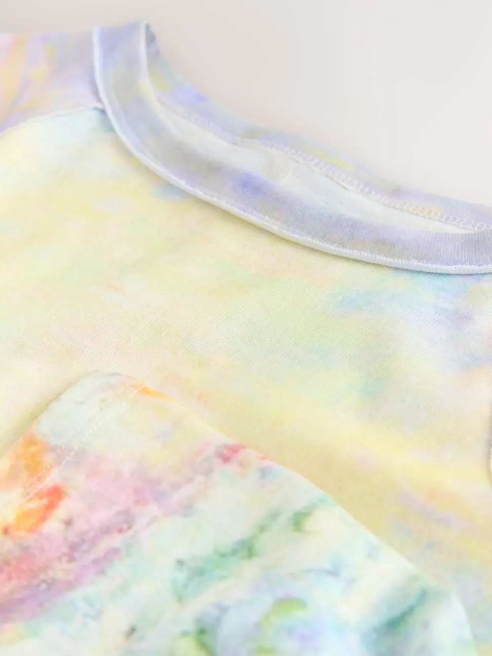 Monet Graphic License Long Sleeve Washed Effect Raw Seam T-Shirt