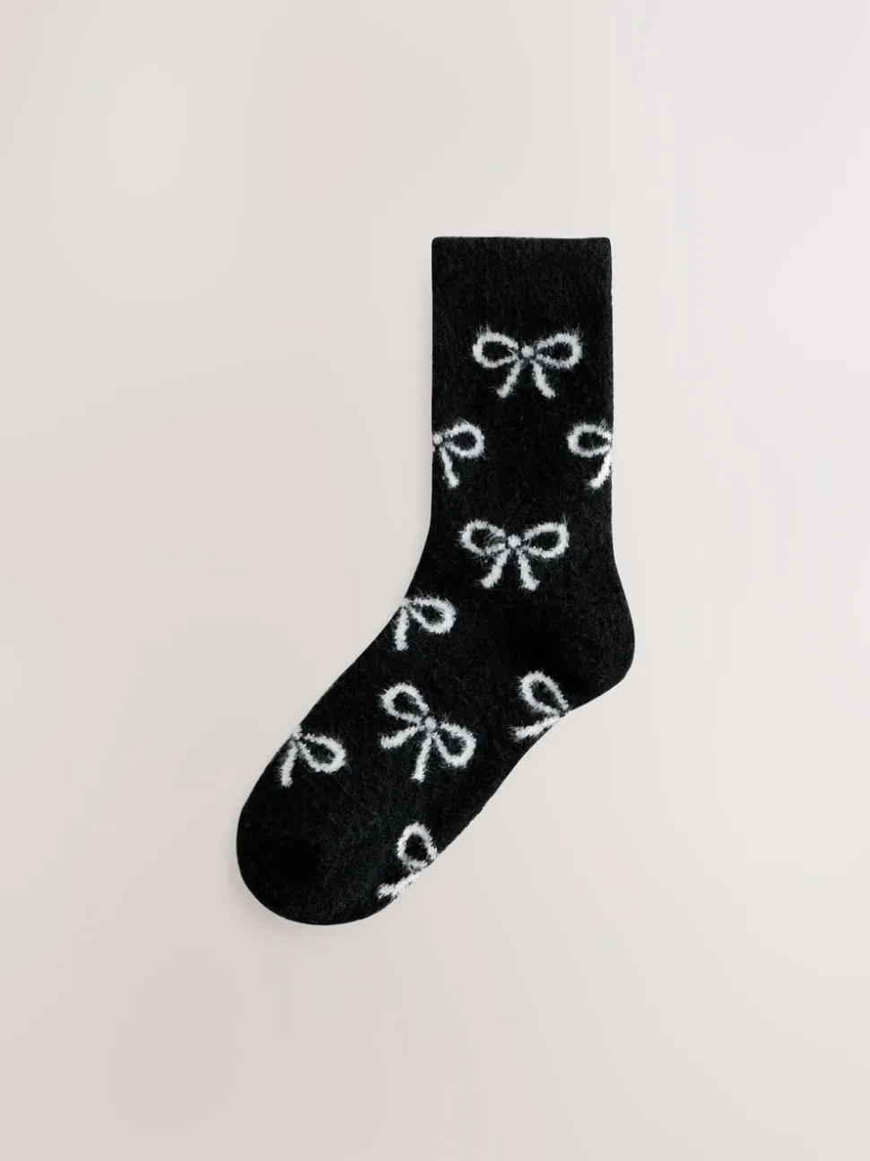 Mono Bow Fairisle Superhairy Cosy Socks 2 Pack