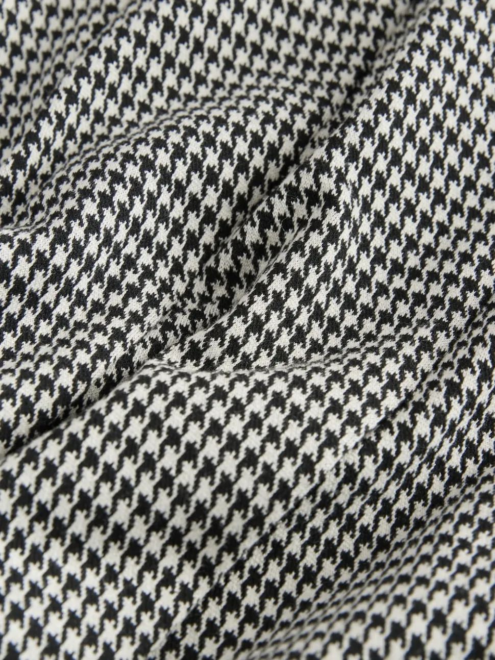 Monochrome Check Mini Jersey Pleated Skirt