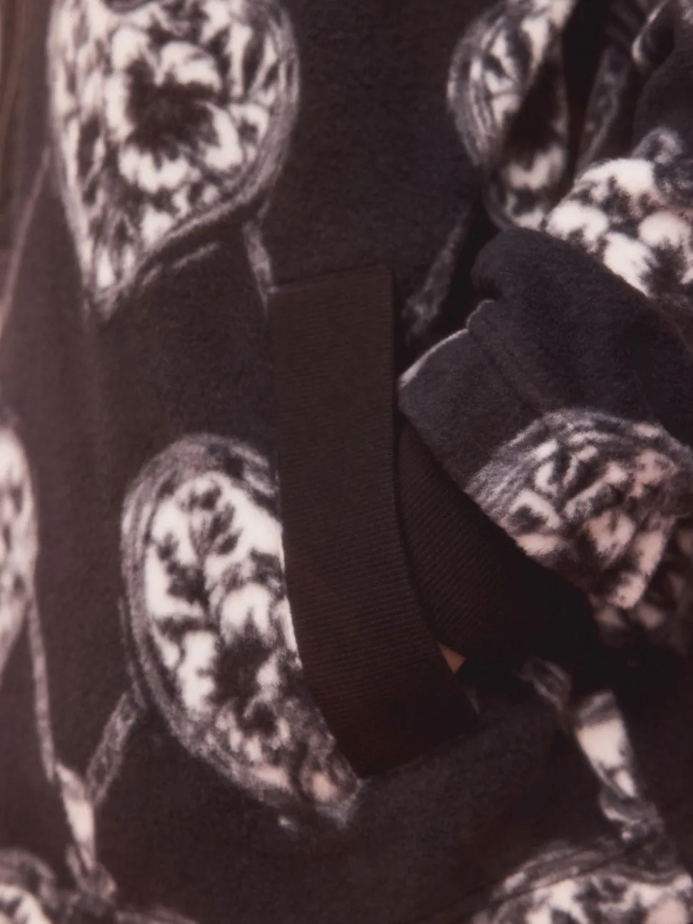 Monochrome Half Zip Fleece Hoodie
