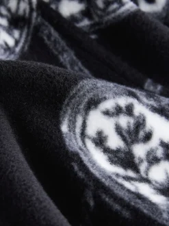 Monochrome Half Zip Fleece Hoodie