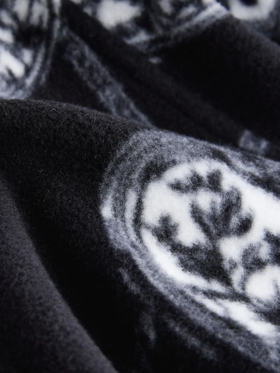Monochrome Half Zip Fleece Hoodie