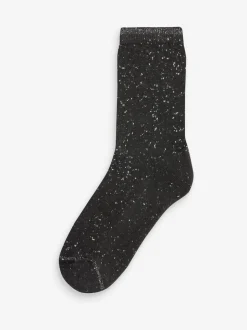Monochrome Neppy Cushion Sole Socks 4 Pack