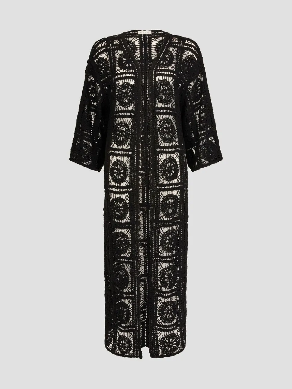 Monsoon Black Cara Crochet Beach Cover-Up