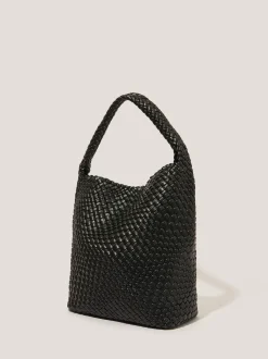 Monsoon Black Pree Woven Hobo Bag