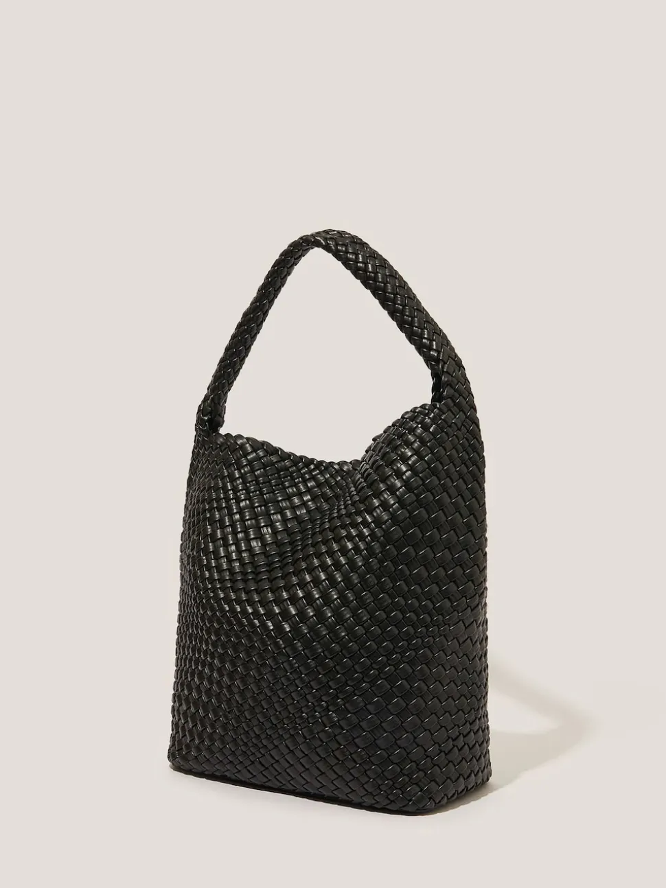 Monsoon Black Pree Woven Hobo Bag