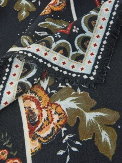 Monsoon Blue Rosalie Square Floral Print Scarf