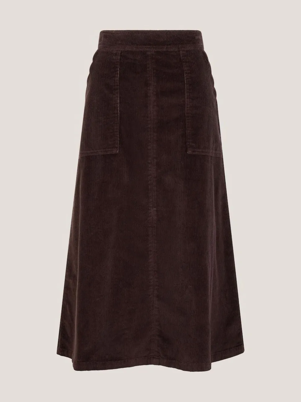 Monsoon Brown Malika Corduroy Midi Skirt