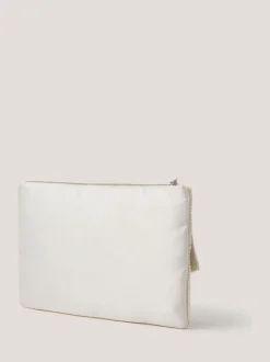 Monsoon Cream Audra Beaded Bow Pouch