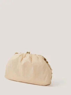 Monsoon Gold Bloom Floral Embellished Clutch Bag