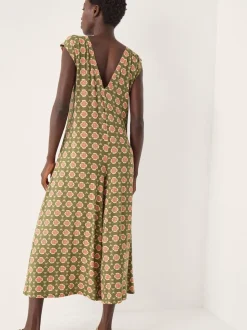 Monsoon Green Maddie Sleeveless Floral Print Jumpsuit
