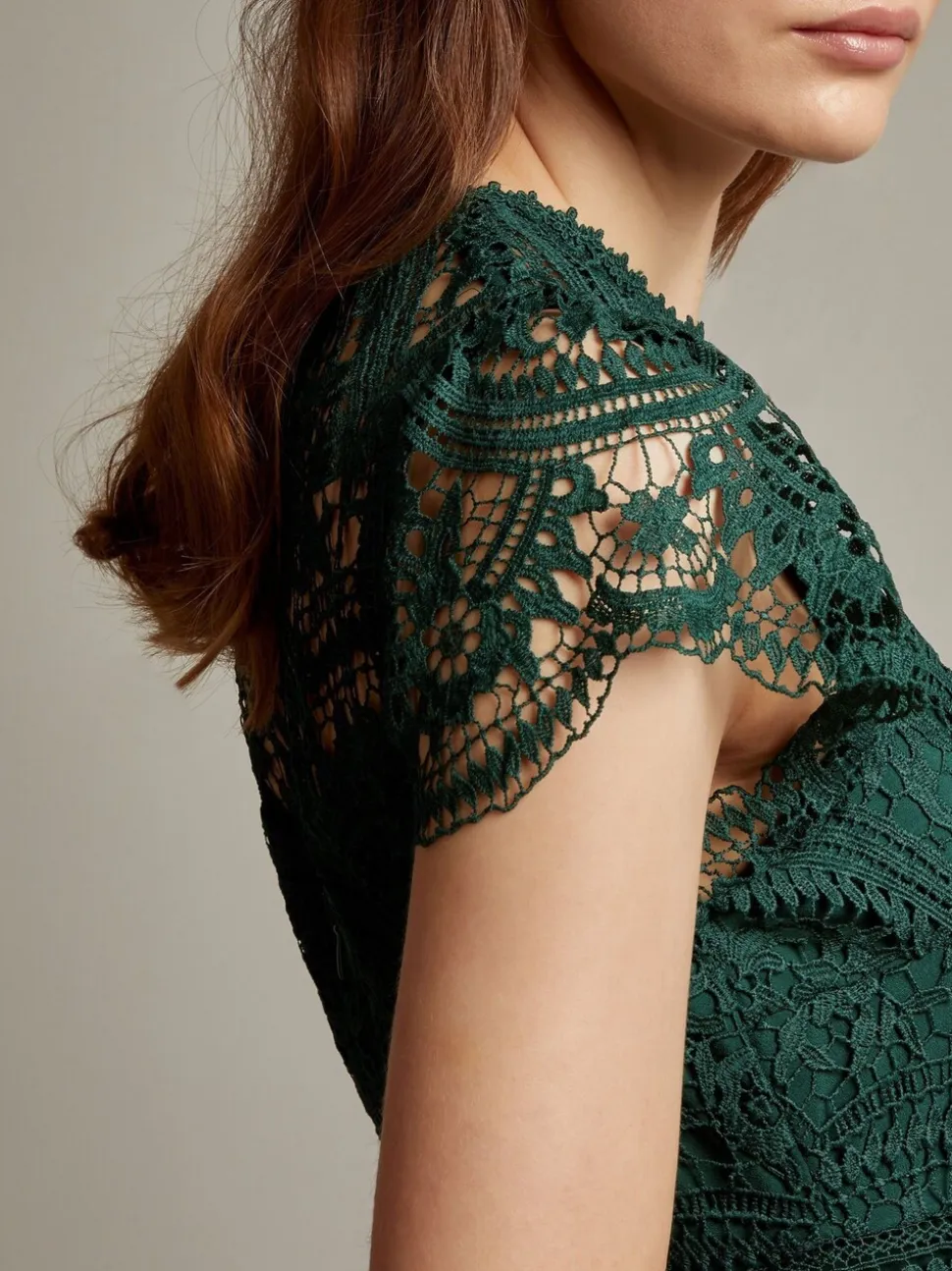 Monsoon Green Monica Lace Maxi Dress
