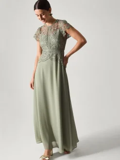 Monsoon Green Monica Lace Bridesmaid Dress