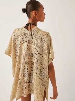 Monsoon Metallic Rosa Knit Mini Kaftan