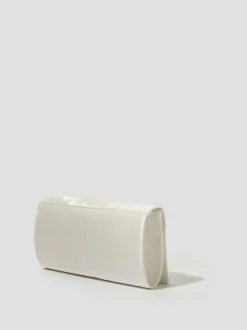Monsoon Natural Talia Twisted Satin Clutch Bag
