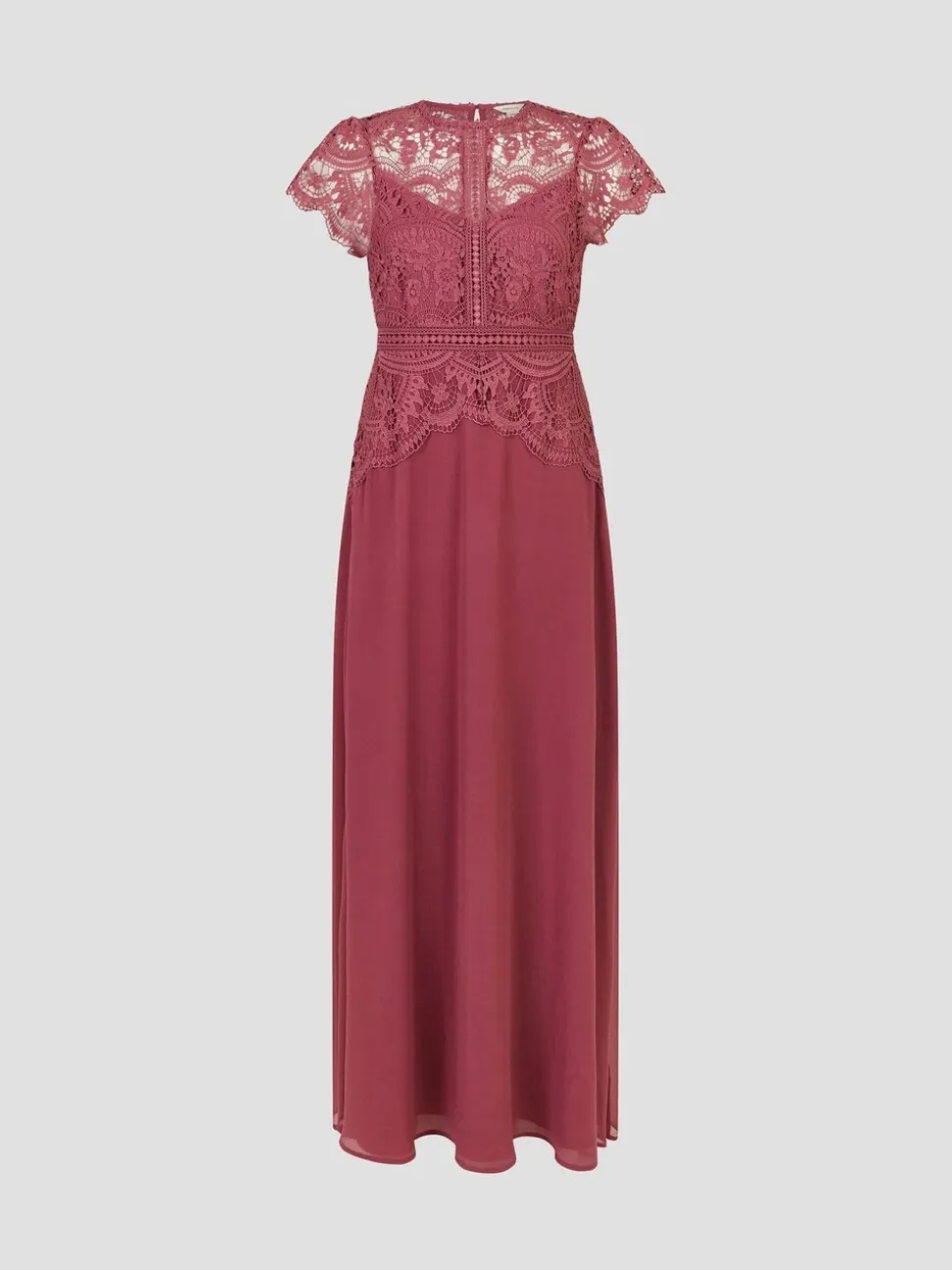 Monsoon Pink Monica Lace Maxi Dress