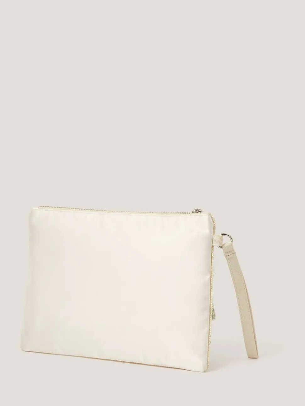 Monsoon Silver Febe Floral Embellished Tassel Pouch