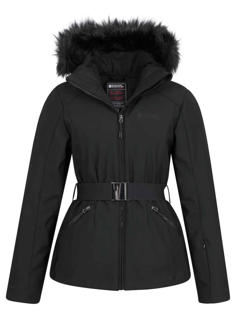 Mountain Warehouse Black Womens Swiss Recco Snow Ski Jacket