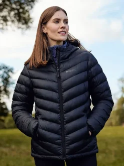Mountain Warehouse Black Seasons Womens Water-Resistant Padded Jacket