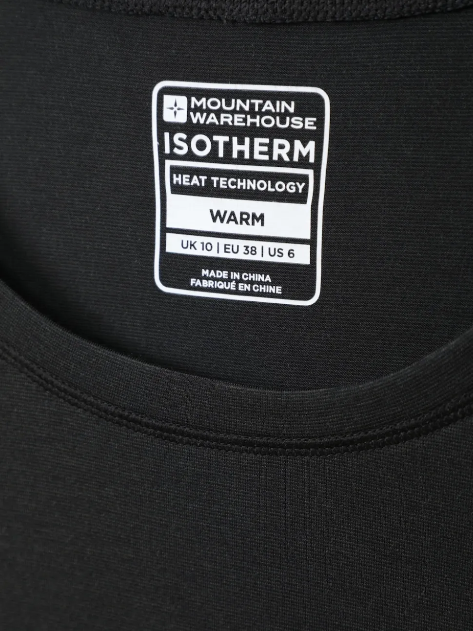 Mountain Warehouse Black Womens Keep The Heat Thermal Top and Pants Set