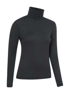 Mountain Warehouse Black Keep The Heat Womens Roll Neck Thermals