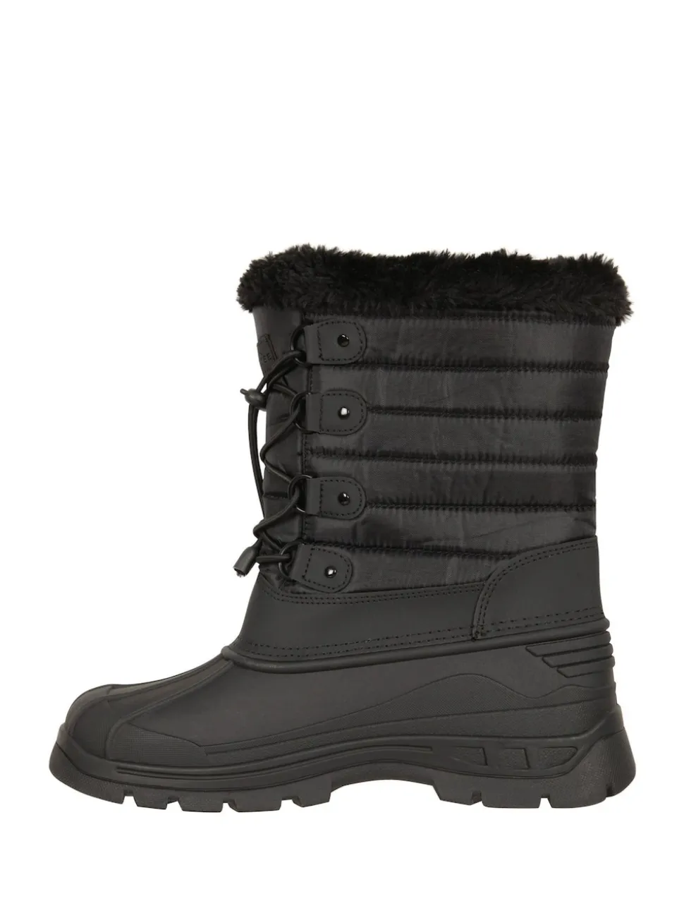 Mountain Warehouse Black Whistler Womens Sherpa Lined Adaptive Snow Boots