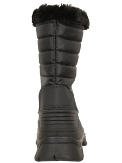Mountain Warehouse Black Whistler Womens Sherpa Lined Adaptive Snow Boots