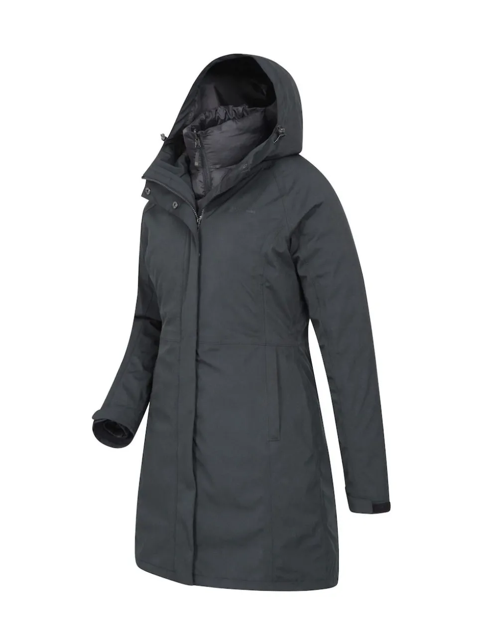 Mountain Warehouse Black Womens Alaskan 3-In-1 Waterproof Long Coat