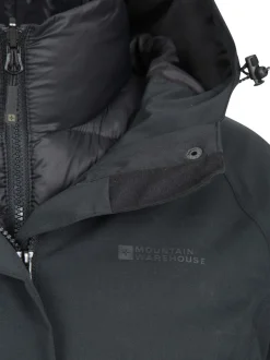 Mountain Warehouse Black Womens Alaskan 3-In-1 Waterproof Long Coat