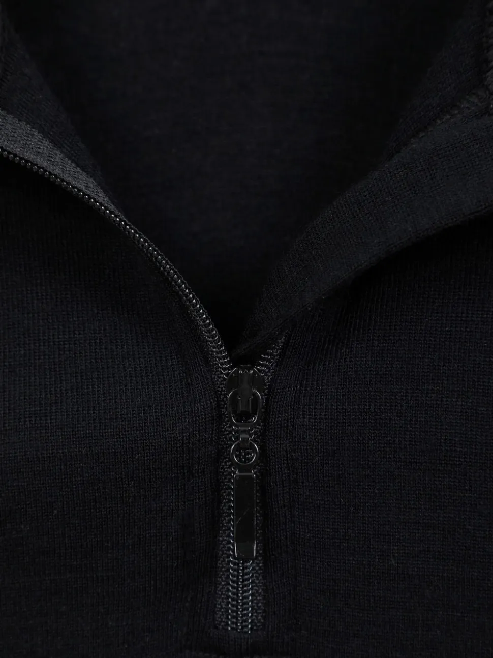 Mountain Warehouse Black Womens Merino Zip Neck Thermal Top