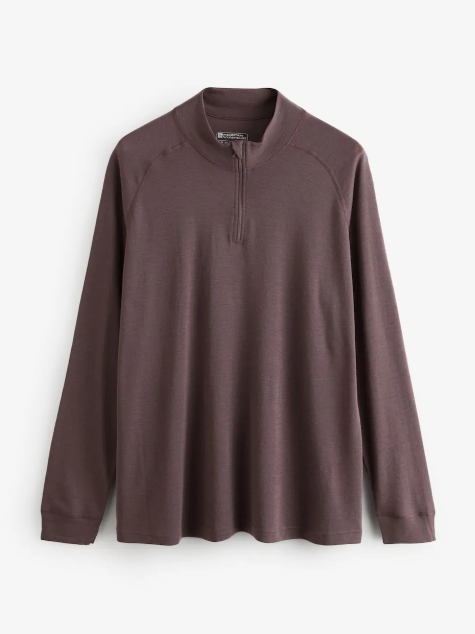 Mountain Warehouse Brown Womens Merino Zip Neck Thermal Top
