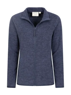 Mountain Warehouse Dark Blue Womens Snowdon Melange II Full-Zip Fleece