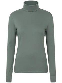 Mountain Warehouse Green Maribel Cotton Roll Neck Top