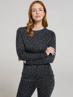 Mountain Warehouse Grey Talus Printed Womens Thermal Top