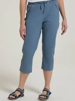Mountain Warehouse Light Blue Womens Explorer Quick Drying Capri