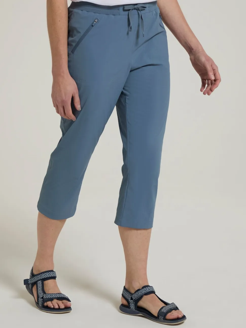 Mountain Warehouse Light Blue Womens Explorer Quick Drying Capri