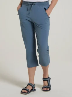 Mountain Warehouse Light Blue Womens Explorer Quick Drying Capri