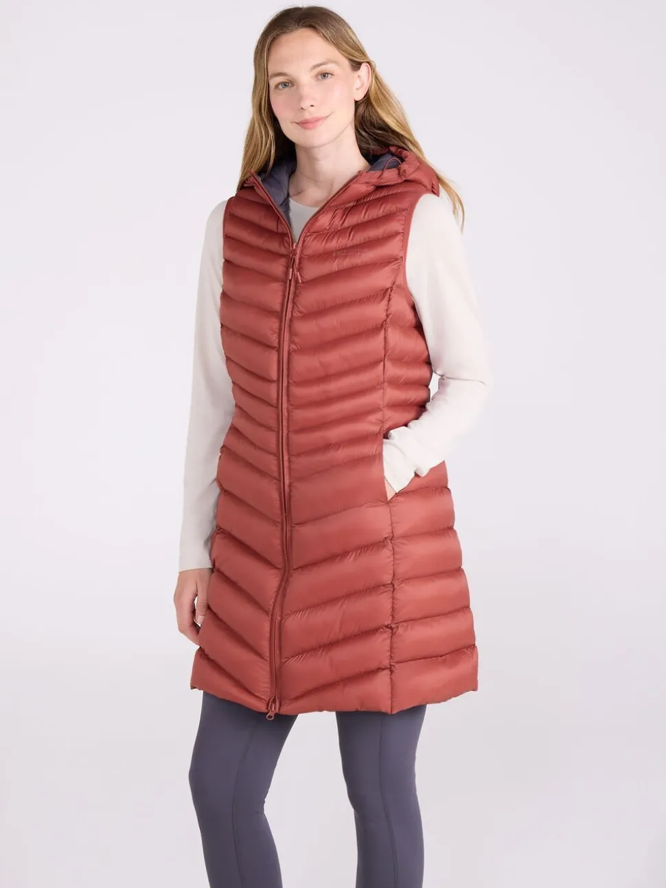 Mountain Warehouse Orange Florence Womens Long Padded Gilet