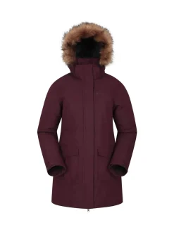 Mountain Warehouse Purple Tarka Waterproof Long Padded Jacket