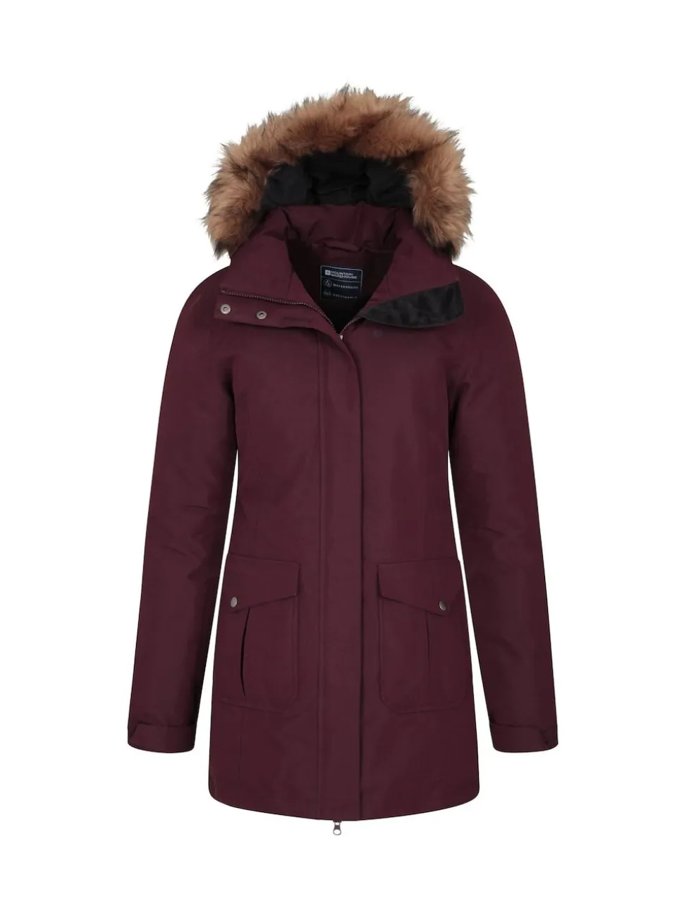 Mountain Warehouse Purple Tarka Waterproof Long Padded Jacket