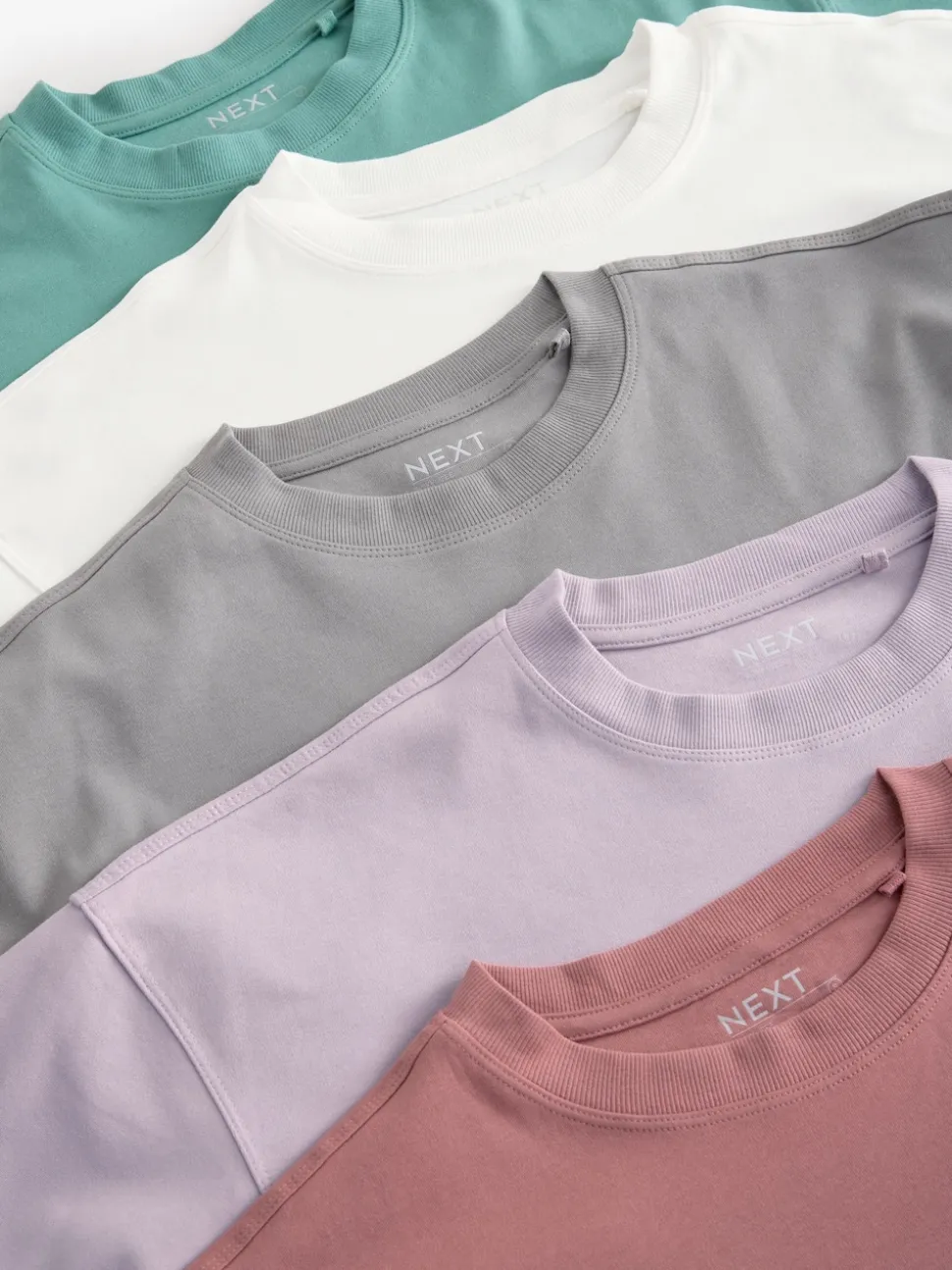Multi 100% Cotton Boxy Short Sleeve T-Shirts 5 Pack