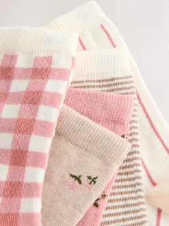 Multi Check Ankle Socks 5 Pack