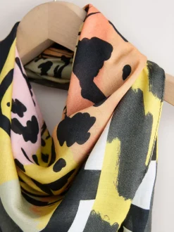 Multi Leopard Square Scarf