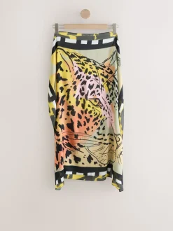 Multi Leopard Square Scarf