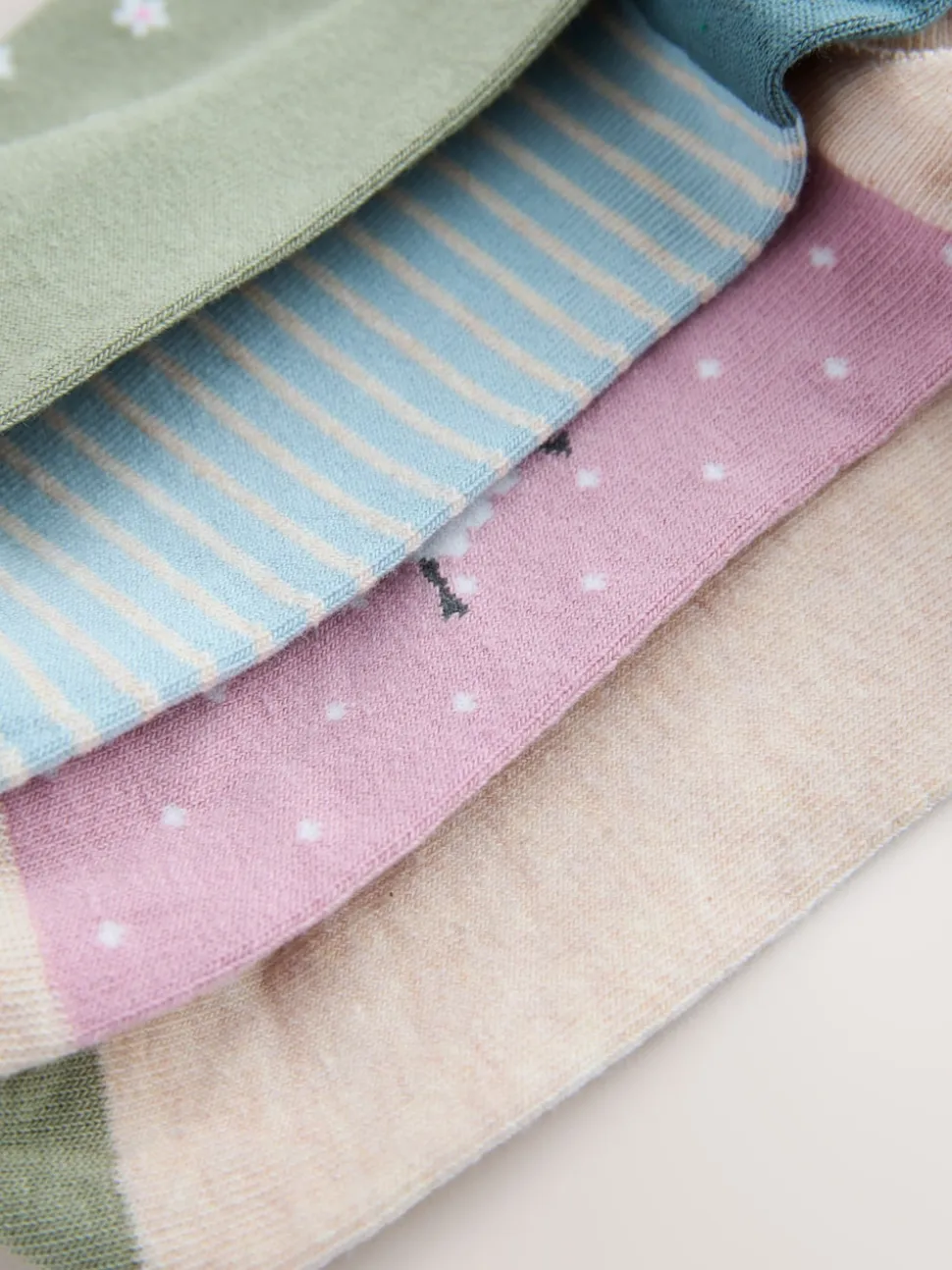 Multi Sheep Print Ankle Socks 4 Pack