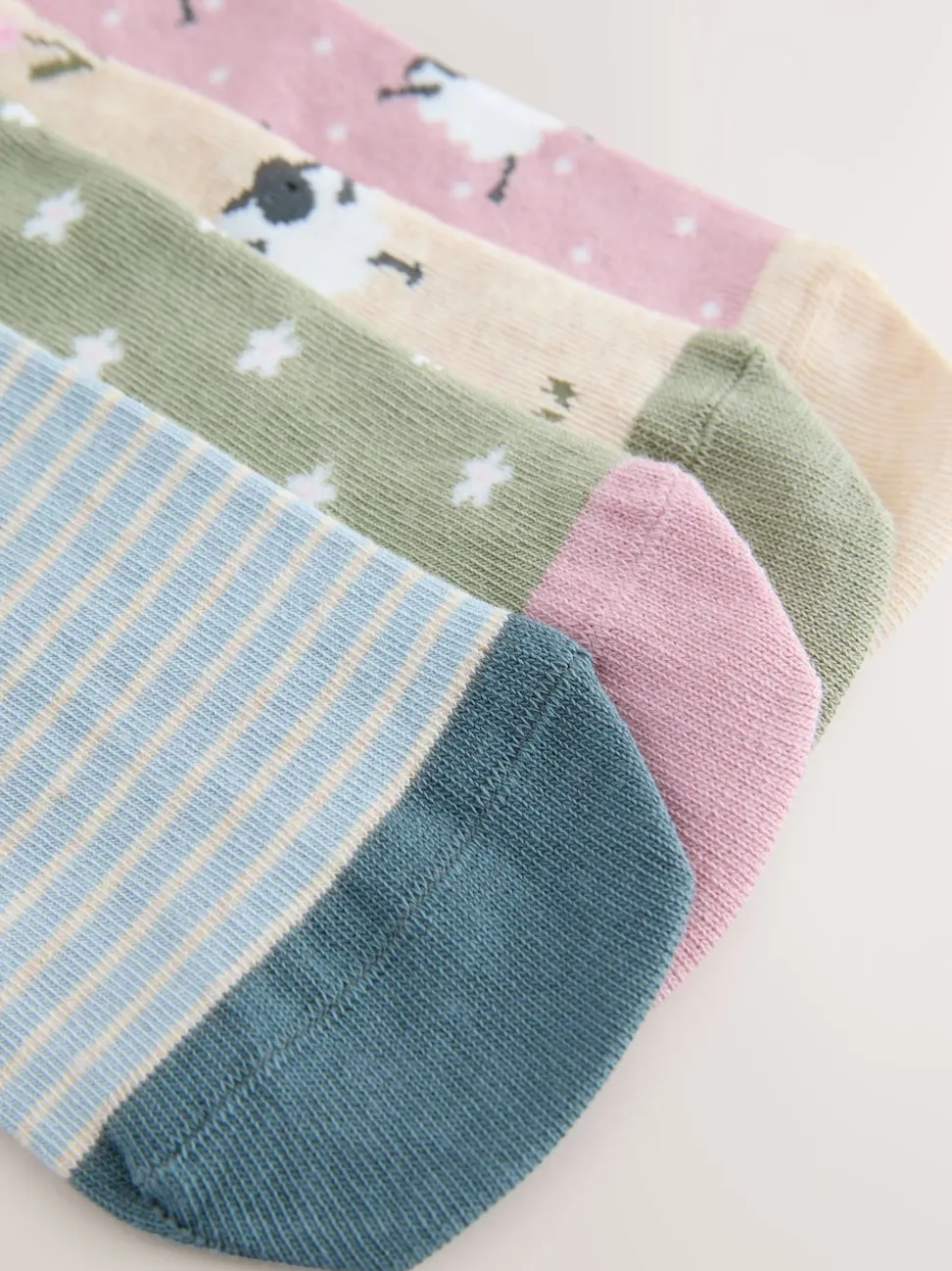 Multi Sheep Print Trainer Socks 4 Pack